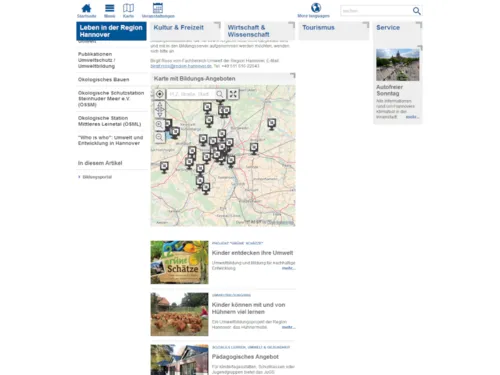 Regionales Bildungsportal auf hannover.de